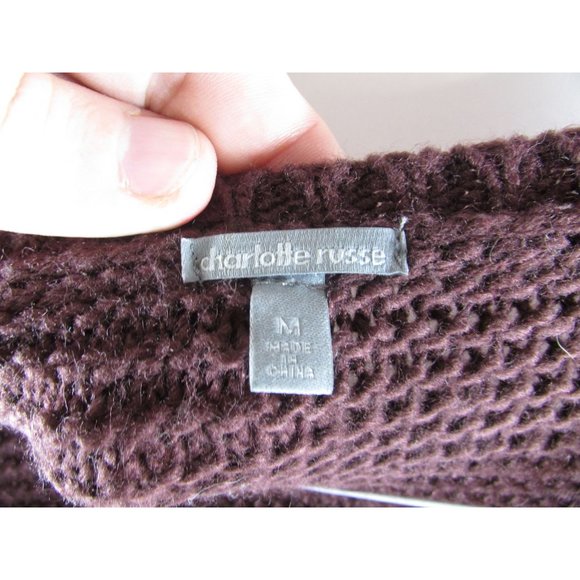 Charlotte Russe Maroon Sweater Size Medium - Picture 4 of 8